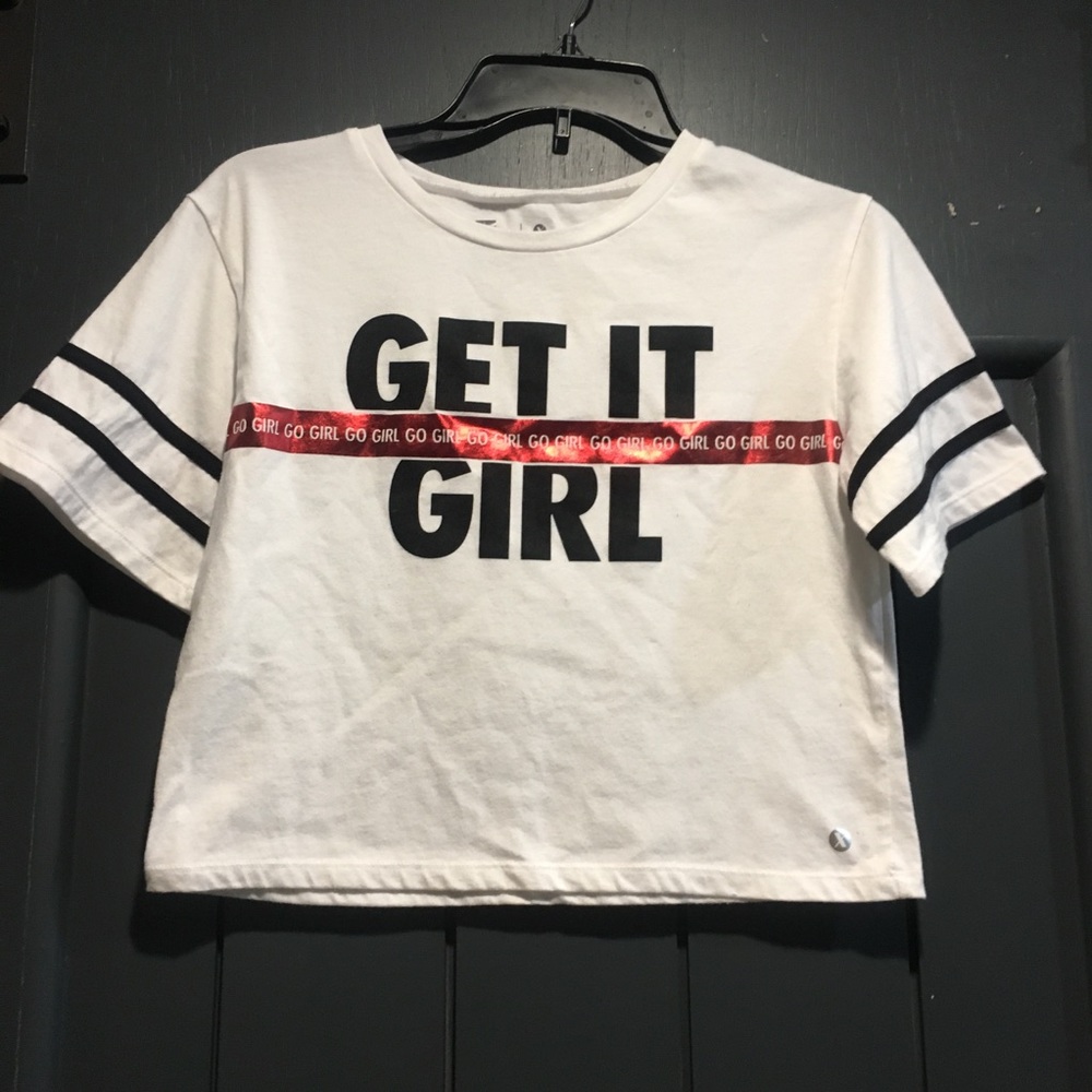 Xersion Girls Short Sleeve Cropped T Shirt